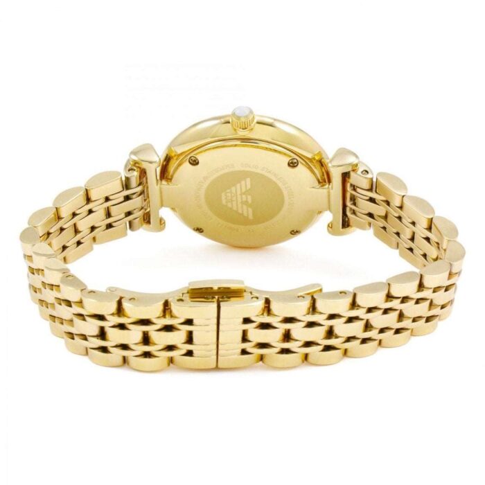 Emporio Armani Ladies Mother of Pearl Gold Watch - AR1907 - Image 2